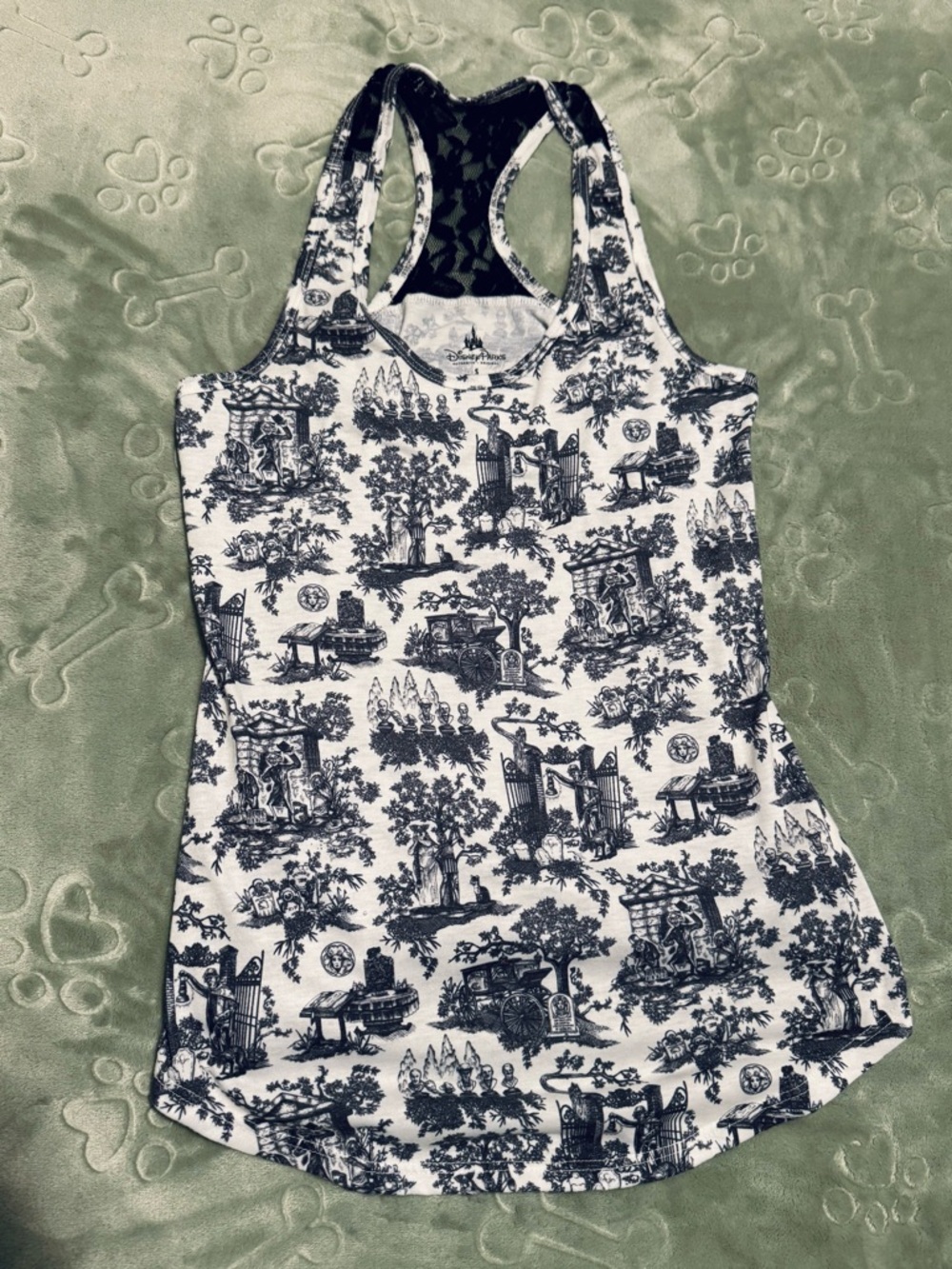 DISNEYS HAUNTED MANSION-Women's Toile Racerback Tank Top